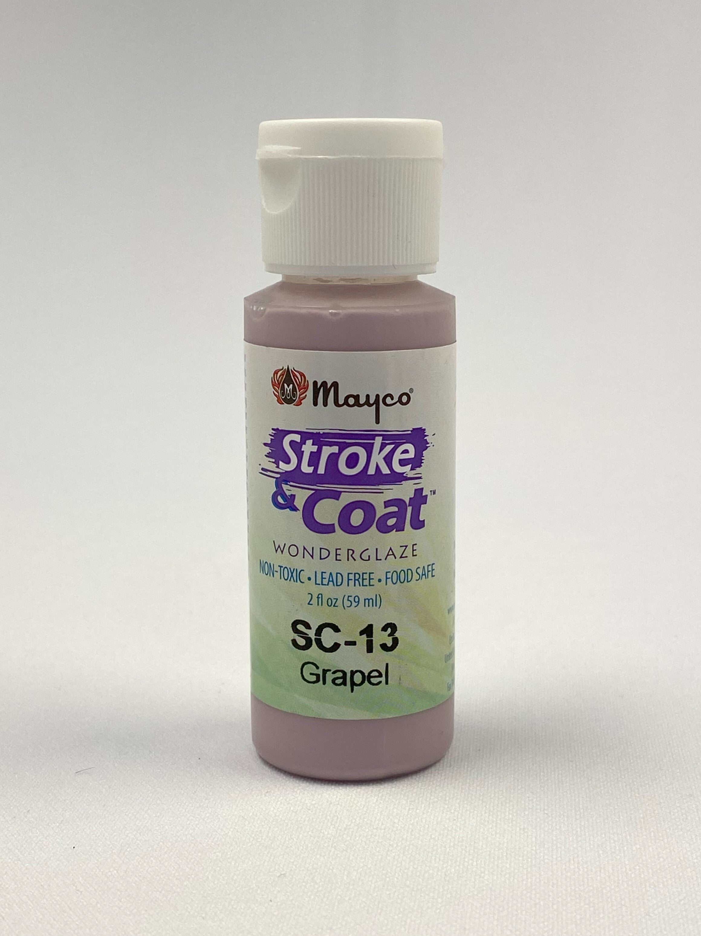 Mayco Stroke & Coat Wonderglaze Non-Toxic Glaze, 1 PT Bottle, Grapel